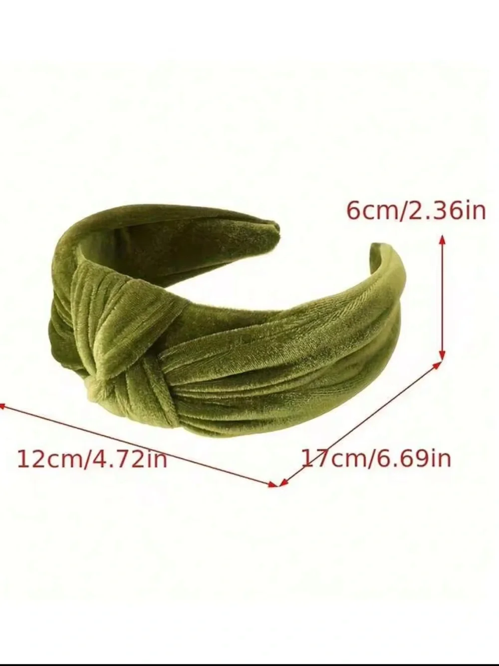 Buy now! Green velvet knot headband